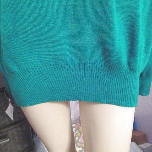 Vtg Blarney Woolen Mills Sweater Size XL Ireland Shamrock Kelly Green Knit NWT - Picture 3 of 10